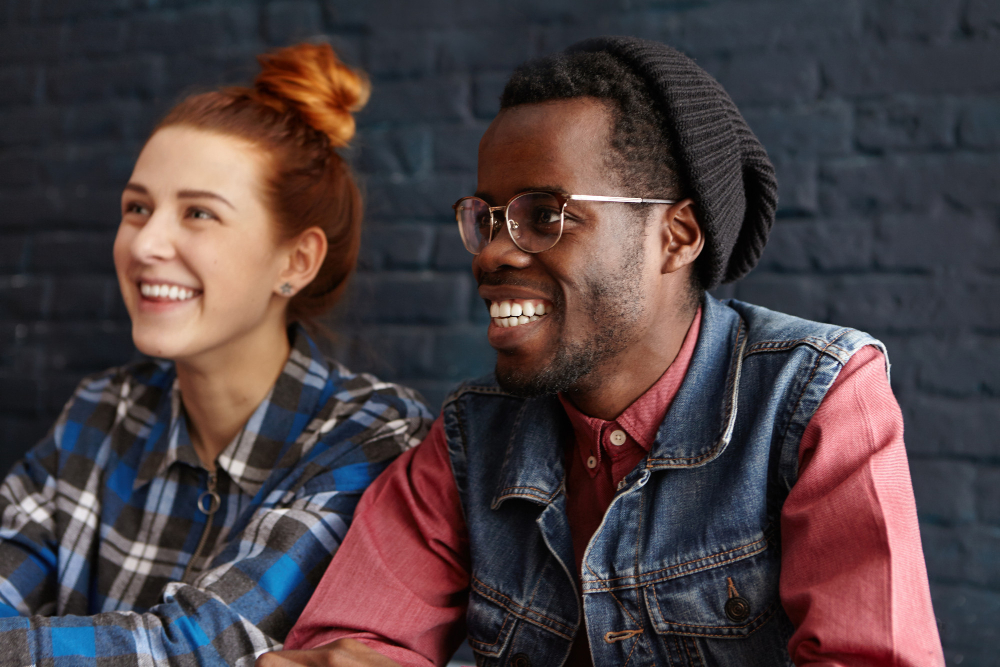 Person enjoying sobriety and a stable life